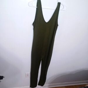 Fashion Nova- Olive Green - 1 Piece Pants Romper- W Sz Large